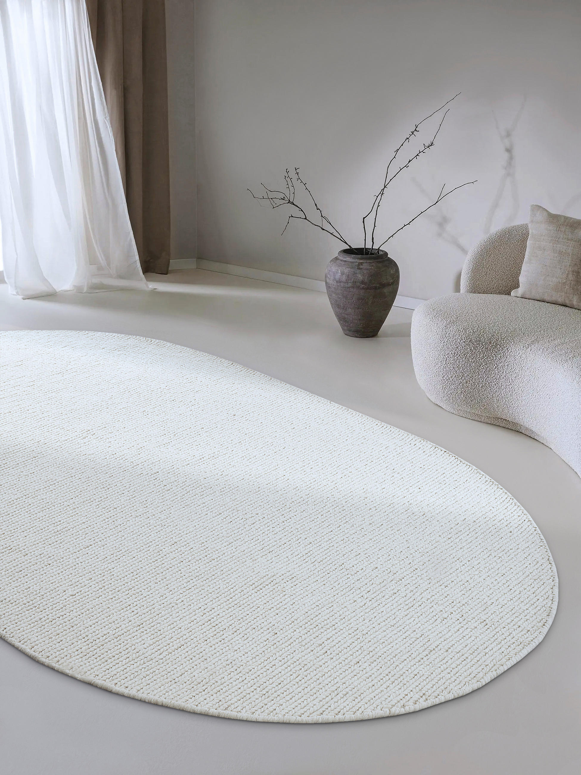 HANDWEBTEPPICH 160/230 cm Kollektion 1748 Weiß, Grauweiß  - Grauweiß/Weiß, Basics, Textil (160/230cm) - Villeroy & Boch