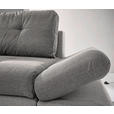 ECKSOFA Grau Webstoff  - Chromfarben/Grau, Design, Kunststoff/Textil (302/187cm) - Carryhome