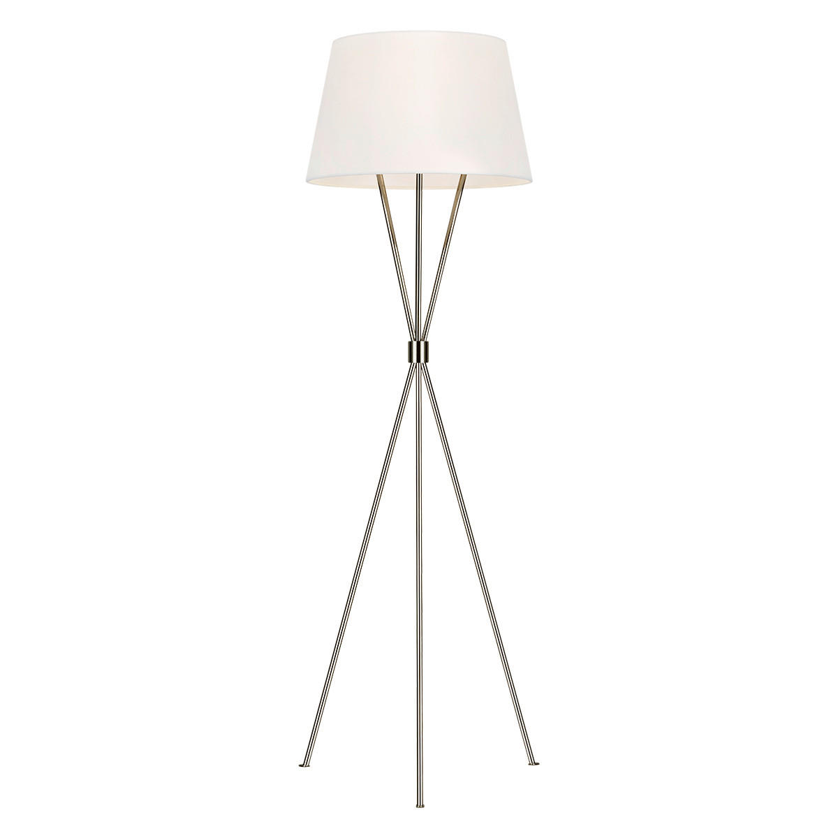 STEHLEUCHTE - Nickelfarben, Konventionell, Textil/Metall (47/139.7cm) - Elstead Lighting