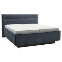 POLSTERBETT 180/200 cm,  in Blau, gepolstertes Kopfteil, Bettkasten, Lattenroste, Matratzen, H4 + H4 = sehr fest  - Blau/Schieferfarben, Design, Textil (180/200cm) - Musterring