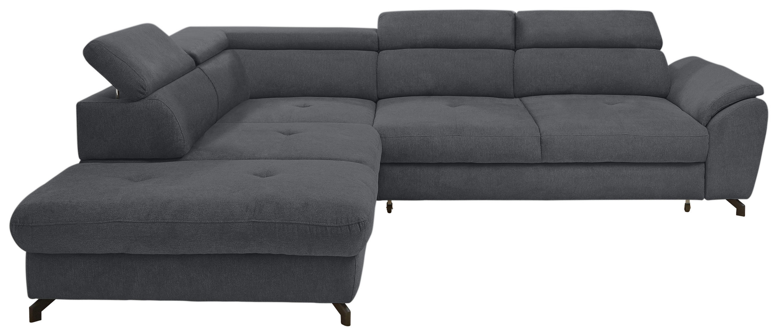 KUTNA GARNITURA tekstil  antracit   - crna/antracit, Design, tekstil/metal (237/277cm) - Stylife
