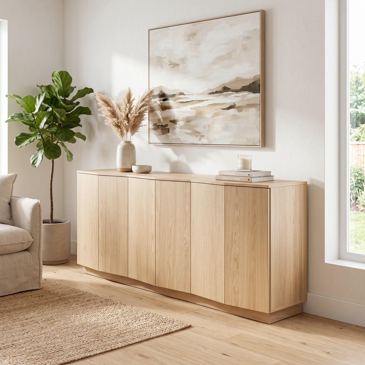 KOMMODE Zuma, 200/85/45 cm,  - Eichefarben, Design, Holz (200/85/45cm) - Livetastic