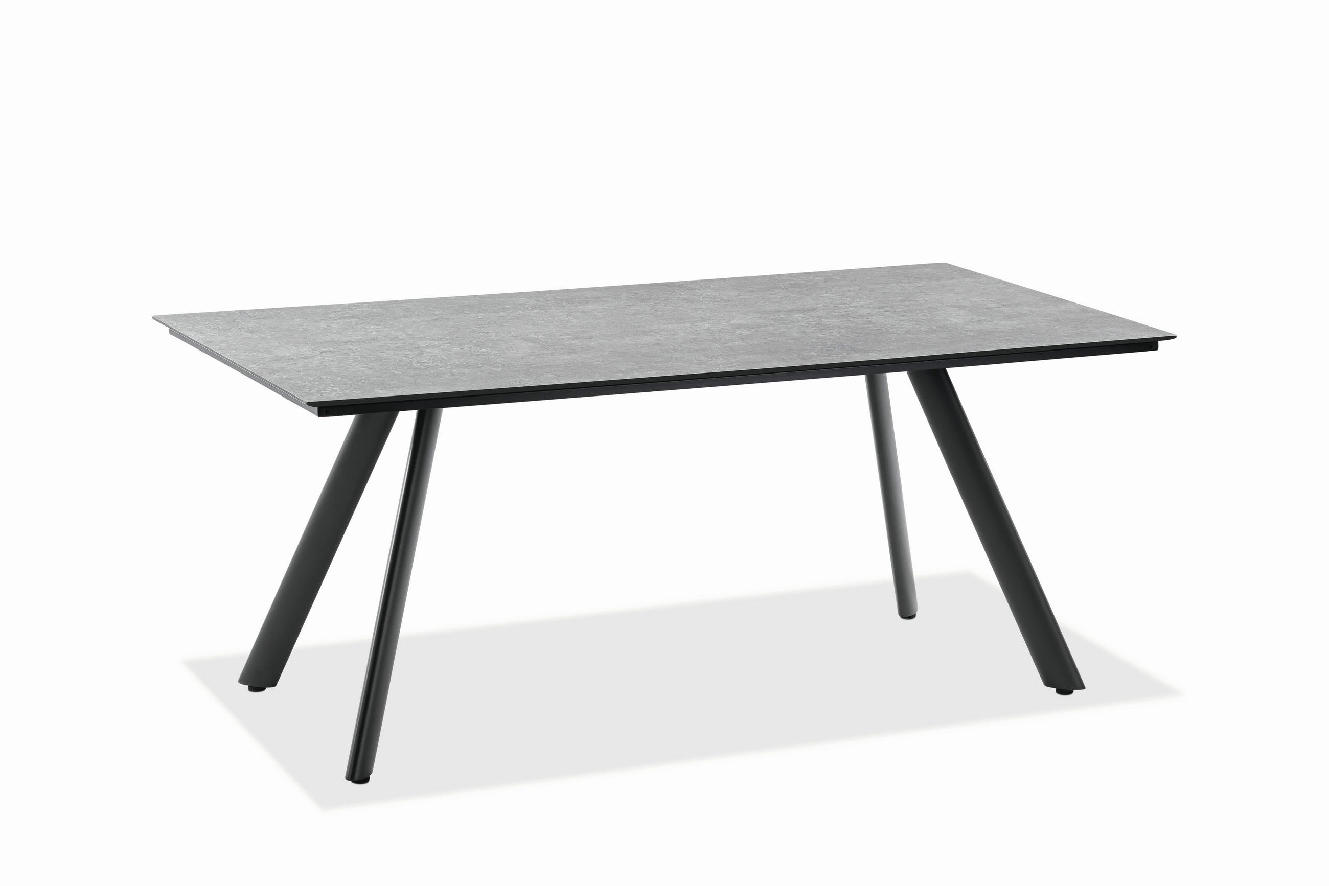 GARTENTISCH Kunststoff Anthrazit, Grau rechteckig  - Anthrazit/Grau, Design, Kunststoff/Metall (160/95/76cm)