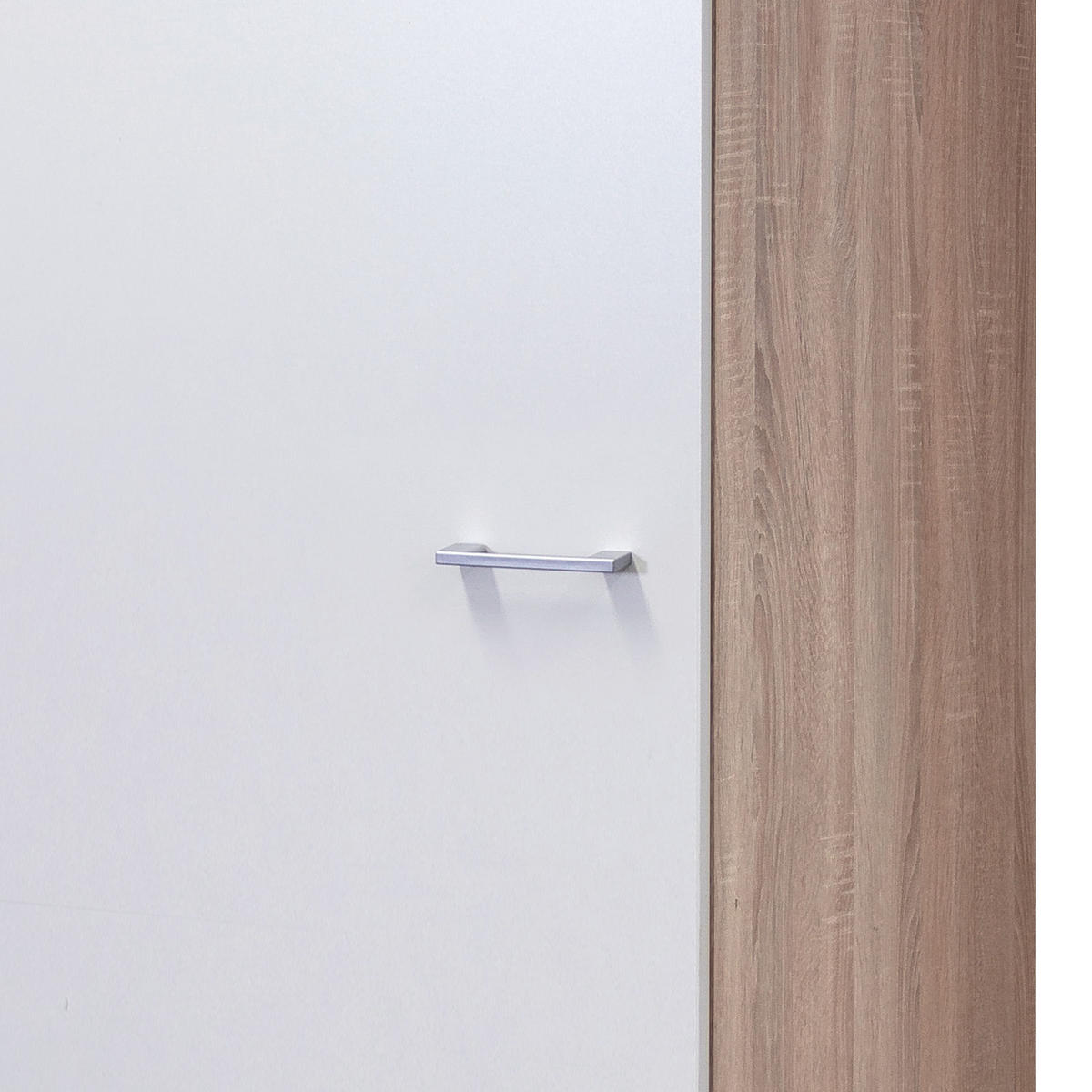 GESCHIRRSCHRANK  in Weiß, Sonoma Eiche  - Alufarben/Weiß, KONVENTIONELL, Holzwerkstoff/Kunststoff (50/200cm) - FlexWell
