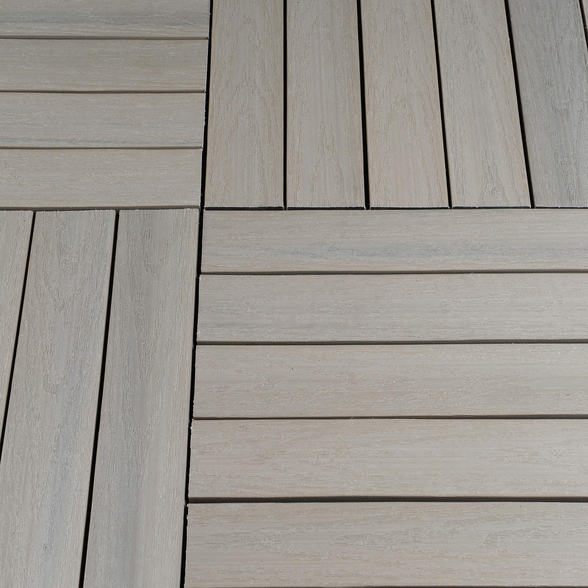 TERRASSENFLIESE 6 Stück  - Eichefarben/Beige, KONVENTIONELL, Holzwerkstoff/Kunststoff (30/60/2,4cm) - Ambia Garden