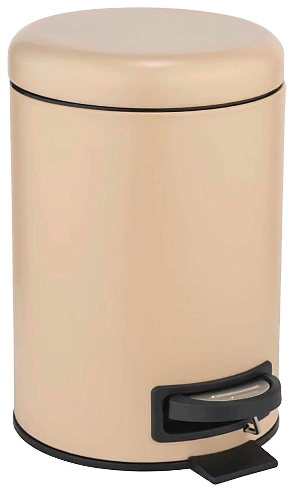 TRETEIMER Leman 3 L  - Beige/Schwarz, Basics, Kunststoff/Metall (17/25/22,5cm) - Wenko