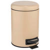 TRETEIMER Leman 3 L  - Beige/Schwarz, Basics, Kunststoff/Metall (17/25/22,5cm) - Wenko