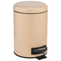 TRETEIMER Leman 3 L  - Beige/Schwarz, Basics, Kunststoff/Metall (17/25/22,5cm) - Wenko