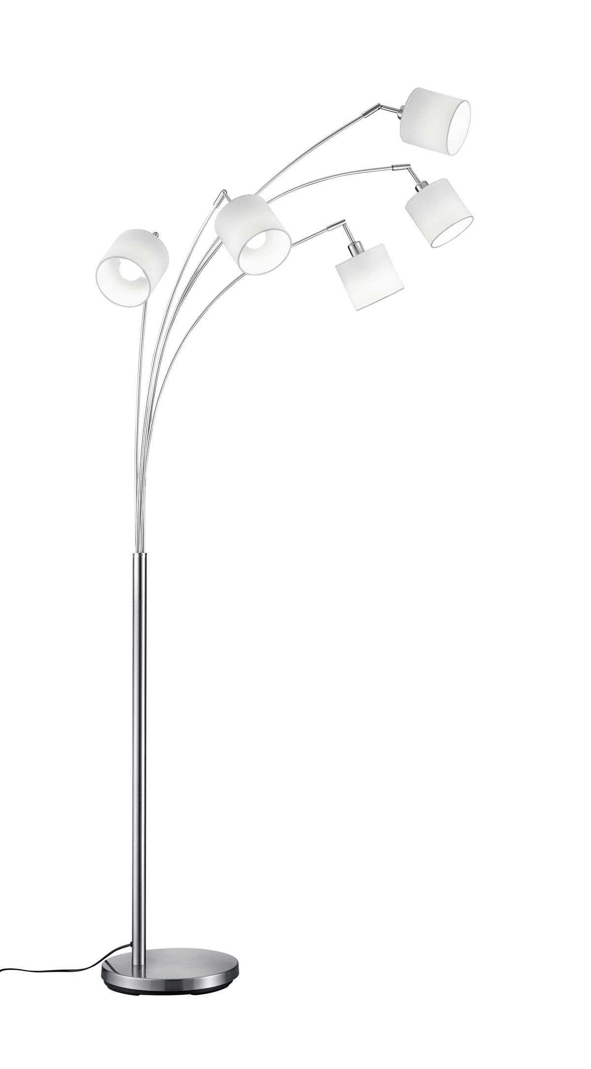 BÖJD LAMPA TOMMY 12/200 cm    - vit/nickelfärgad, Basics, metall/textil (12/200cm)