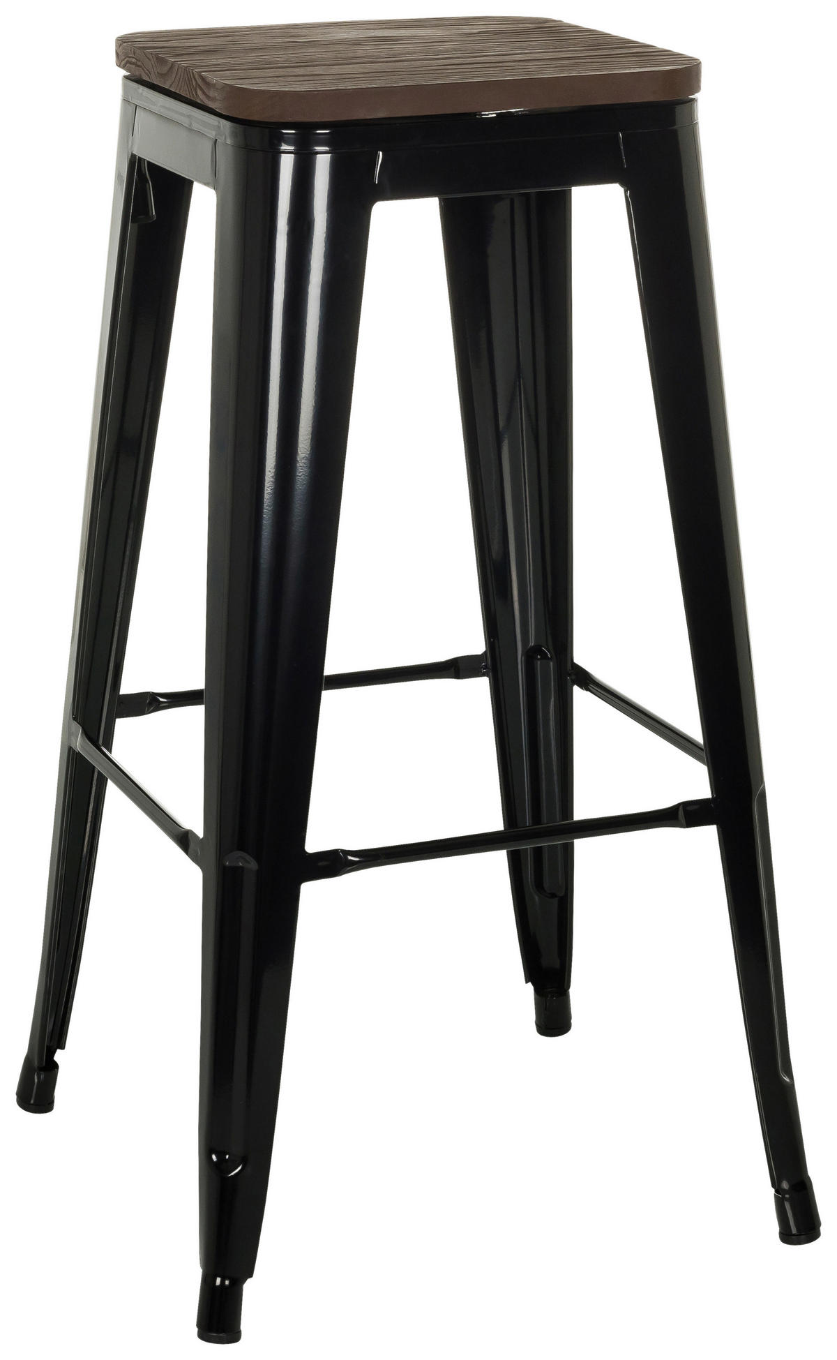 BAROVÁ ŽIDLE, černá - černá, Moderní, kov/dřevo (44cm) - MID.YOU