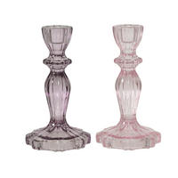 LJUSSTAKE  - rosa, Basics, glas (8/8cm)