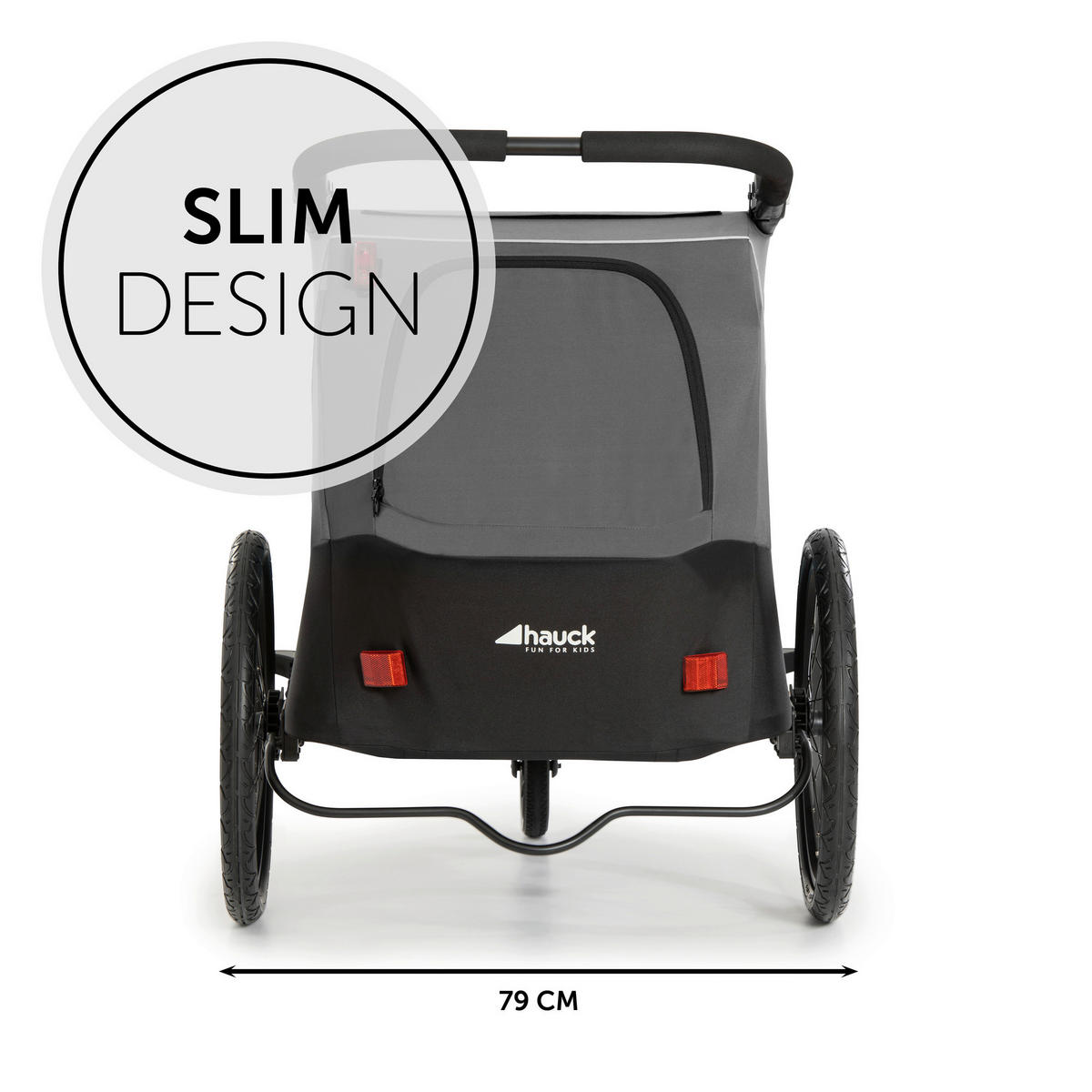 BIKE TRAILER UND BUGGY   DRYK DUO  - Grau, Basics, Kunststoff/Metall (79 /99 /118 cm) - Hauck