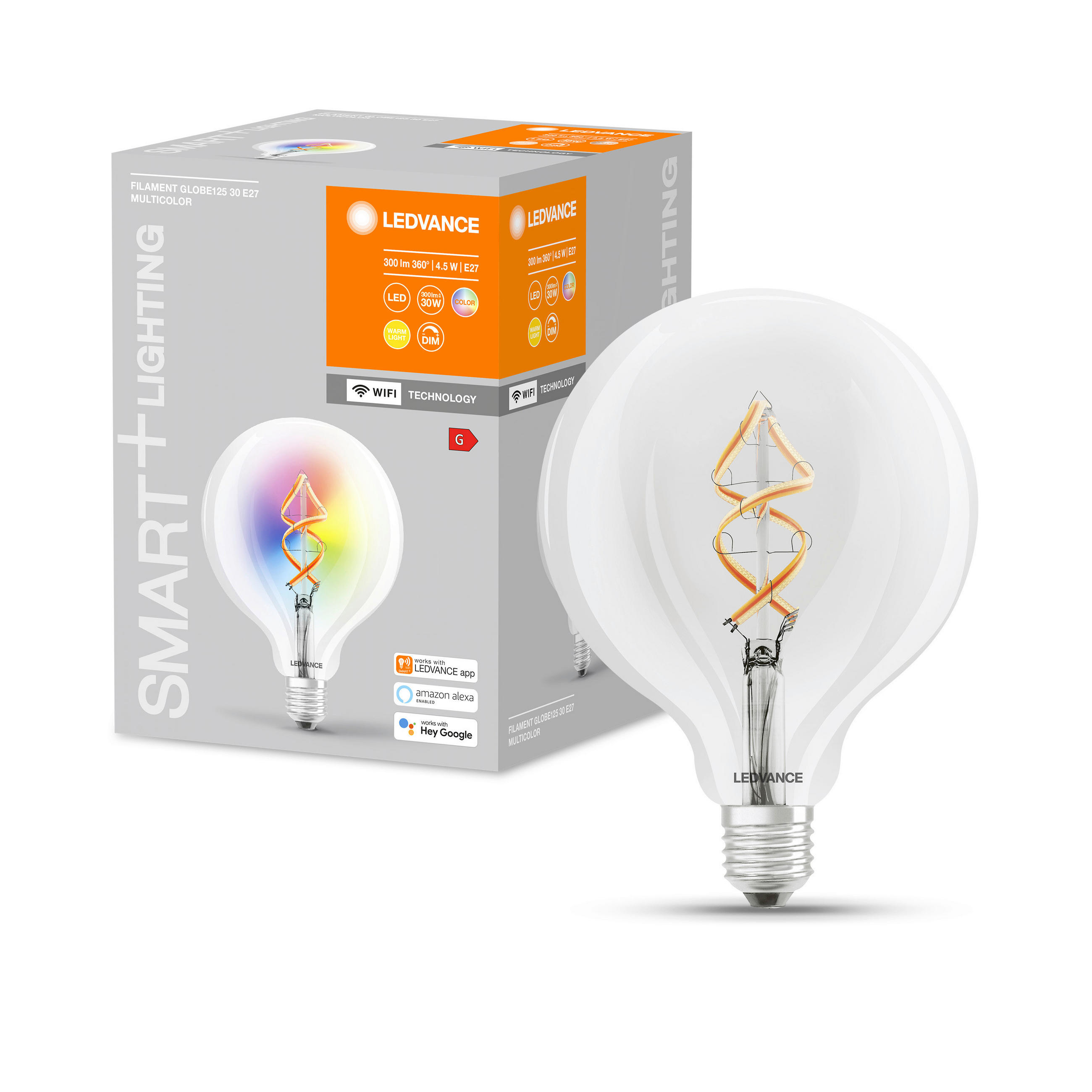 LED-LEUCHTMITTEL E27 4,5 W 300 lm - Klar, Basics, Glas (12,4/16,8cm) - Ledvance