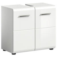 WASCHBECKENUNTERSCHRANK 60/54/32 cm  - Weiss Hochglanz/Anthrazit, Modern, Holzwerkstoff (60/54/32cm) - MID.YOU