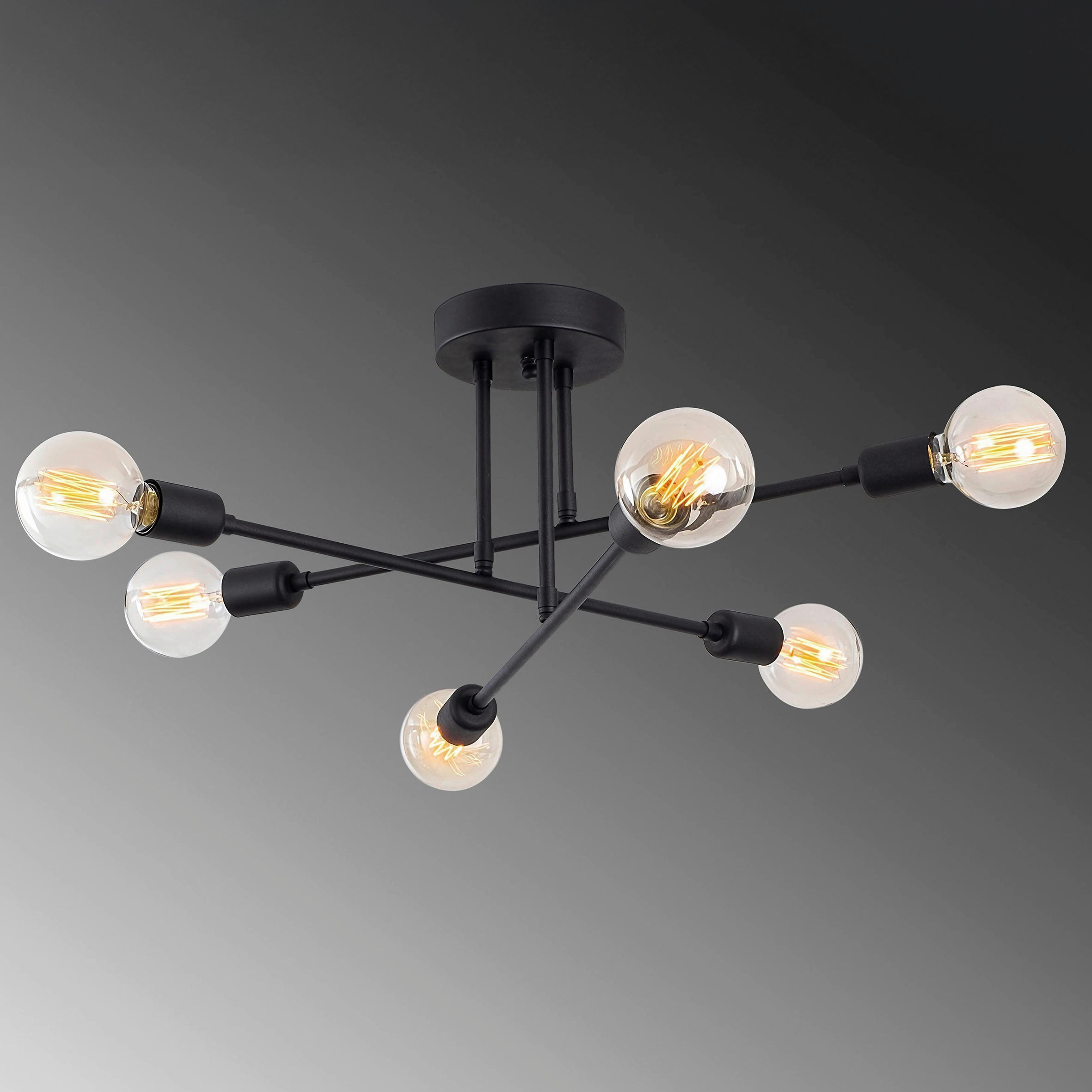 HÄNGELEUCHTE 64/30 cm   - Schwarz, Design, Metall (64/30cm) - P & B