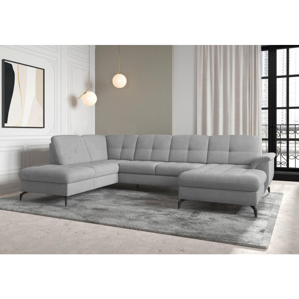 Sit & More SEDACIA SÚPRAVA, textil, sivá
