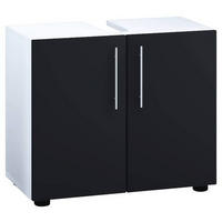 WASCHBECKENUNTERSCHRANK 60,2/50,7/29,6 cm  - Weiss/Schwarz, Modern, Holzwerkstoff/Kunststoff (60,2/50,7/29,6cm) - MID.YOU