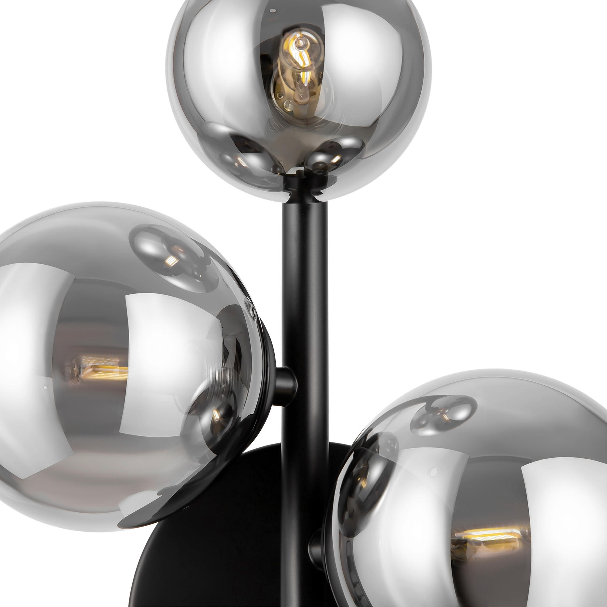 Thumbnail - Maytoni Wandleuchte Modern, Grau, Schwarz, Metall, Glas, Kugel,Kugel, 26x20x12 cm, CE, gleichmäßige Lichtverteilung, Lam...