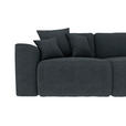 ECKSOFA Anthrazit Lederlook  - Chromfarben/Anthrazit, KONVENTIONELL, Kunststoff/Textil (293/195cm) - Carryhome