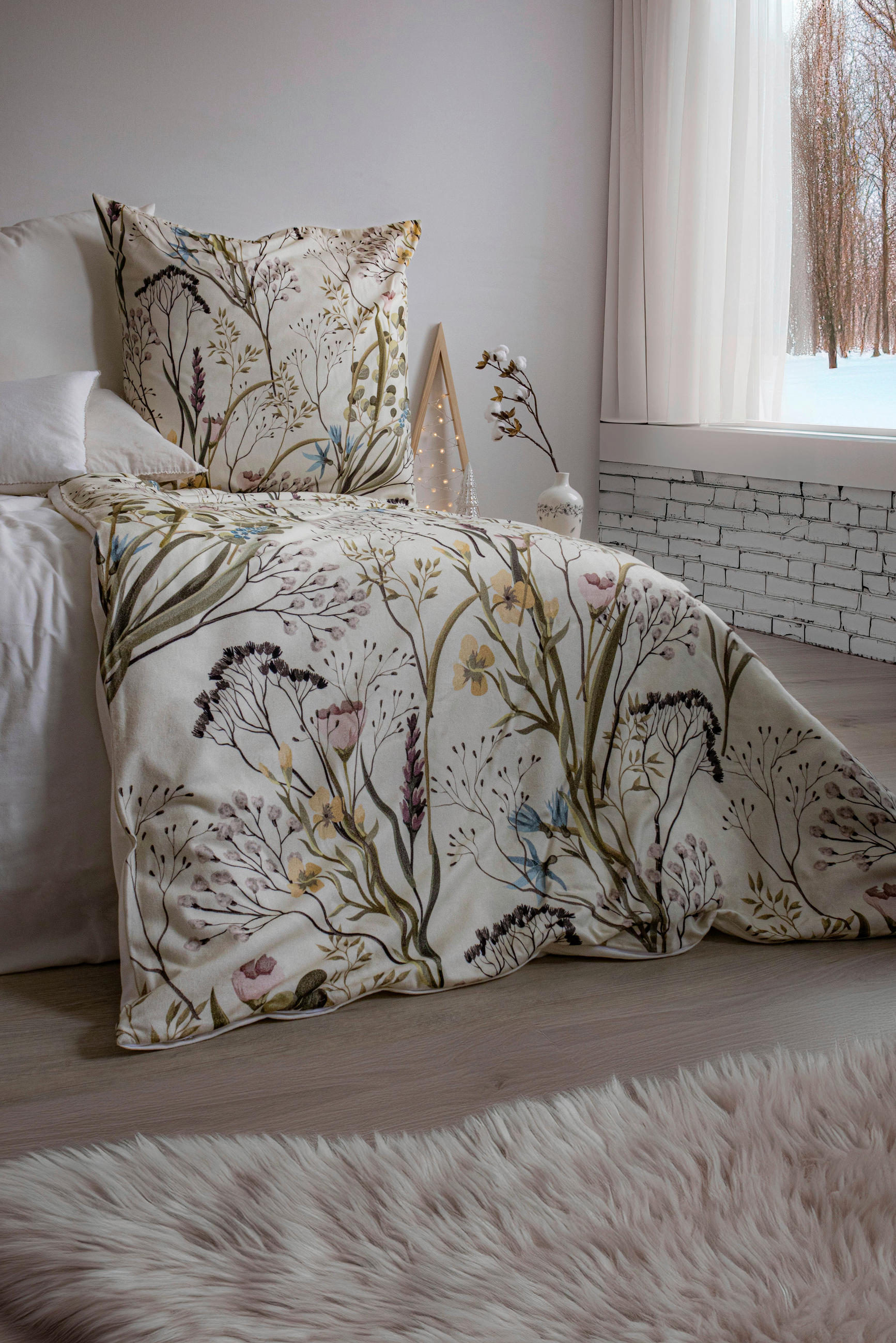 POSTELJNINA 140/200 cm roza, bela, olivno zelena   - roza/bela, Konvencionalno, tekstil (140/200cm) - Fleuresse