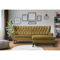 ECKSOFA Webstoff Gelb  - Gelb/Schwarz, Design, Holz/Textil (237/165cm) - Stylife