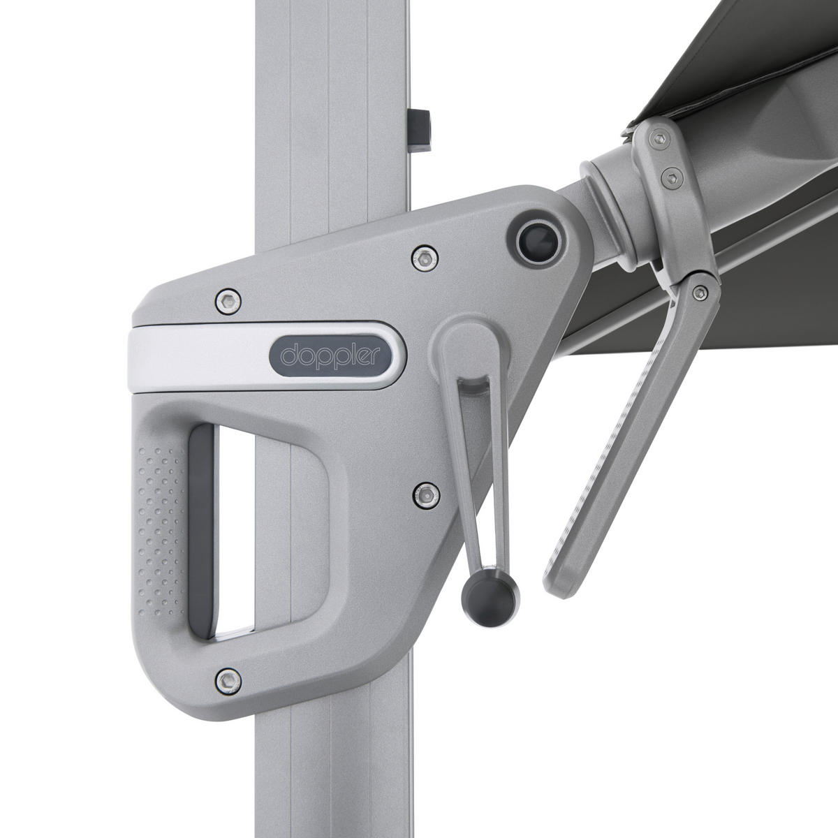 AMPELSCHIRM 350x260 cm Anthrazit  - Anthrazit/Silberfarben, Basics, Textil/Metall (350/260cm) - Doppler