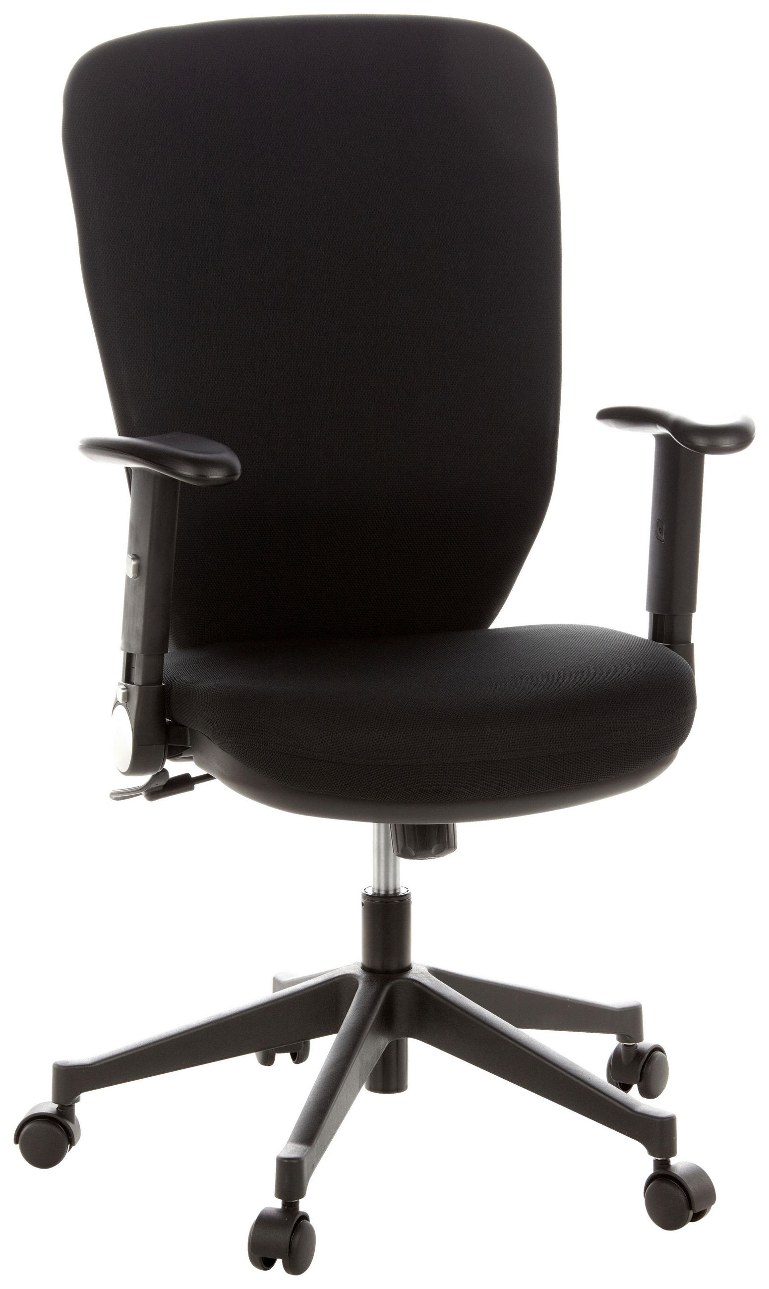 OTOČNÁ ŽIDLE, plochá tkanina, černá - černá, Moderní, kov/textil (58/117/48cm) - MID.YOU