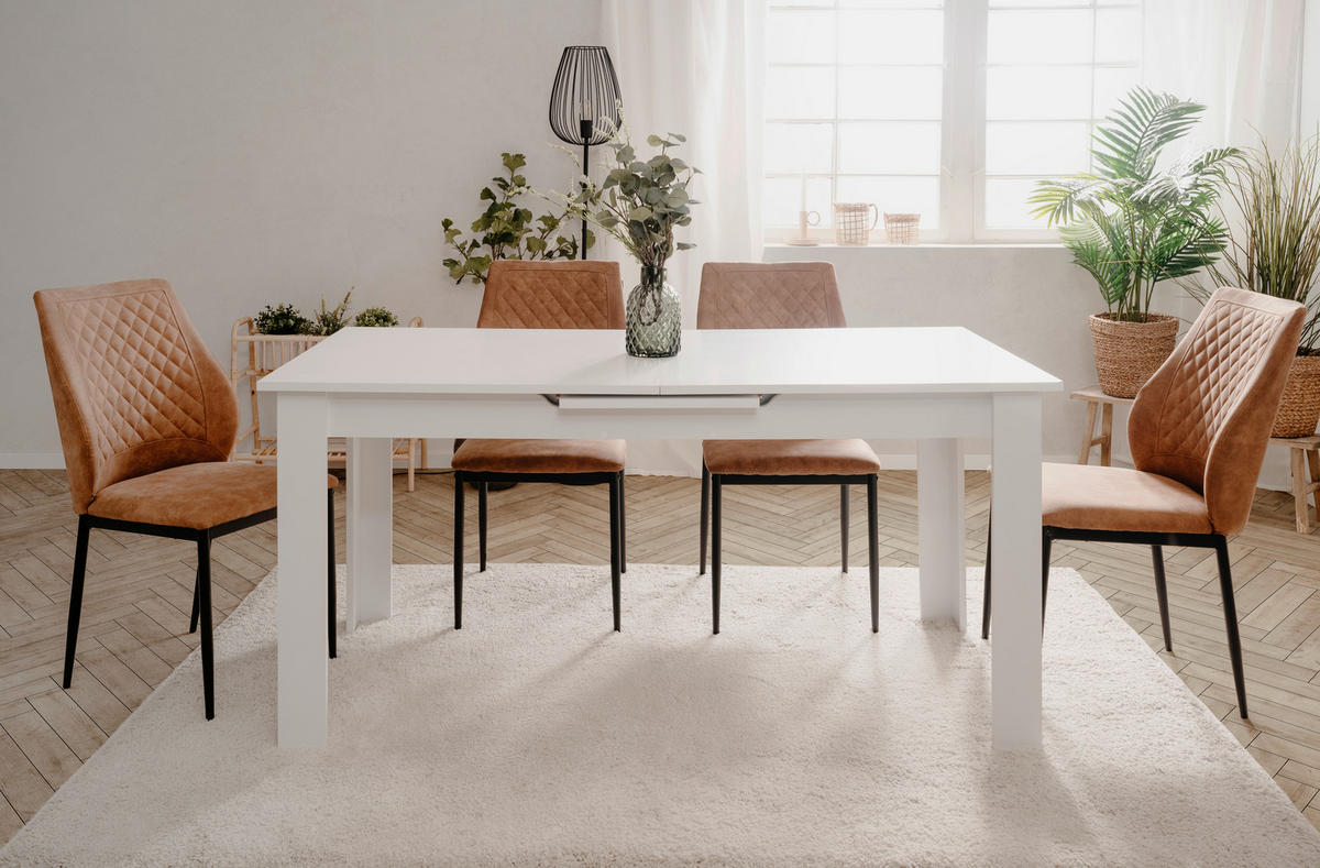 ESSTISCH in Holzwerkstoff 160-200/80/75 cm  - Weiß, MODERN, Holzwerkstoff (160-200/80/75cm) - MID.YOU