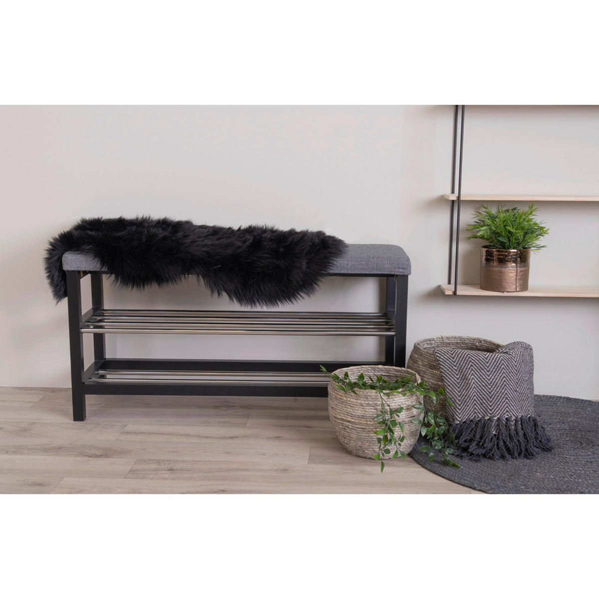 SITZKISSEN 85/50/6,5 cm  - Schwarz, Basics, Textil (85/50/6,5cm)