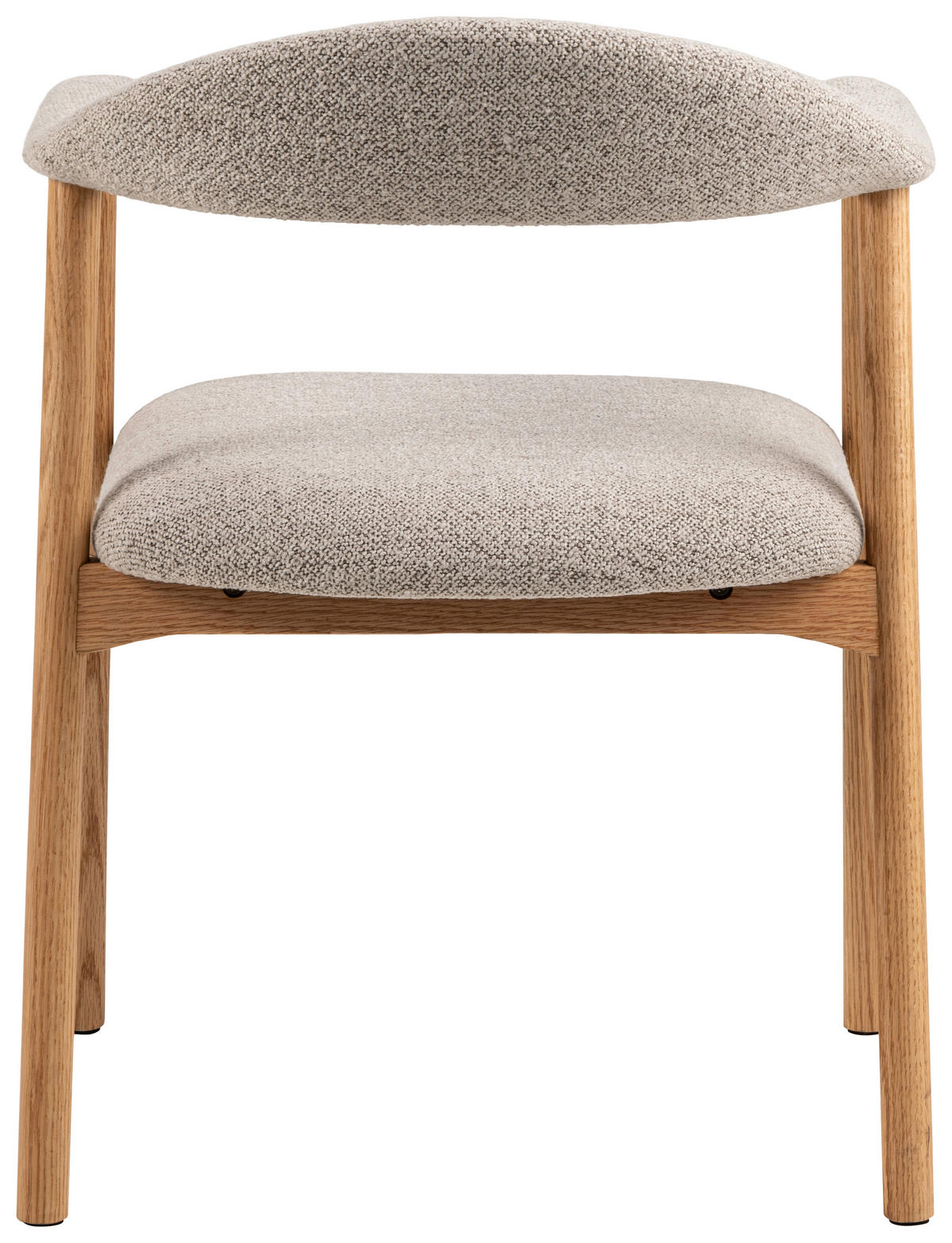 ARMLEHNSTUHL  in Bouclé  - Greige/Eichefarben, Trend, Holz/Textil (56/75,5/54cm) - MID.YOU