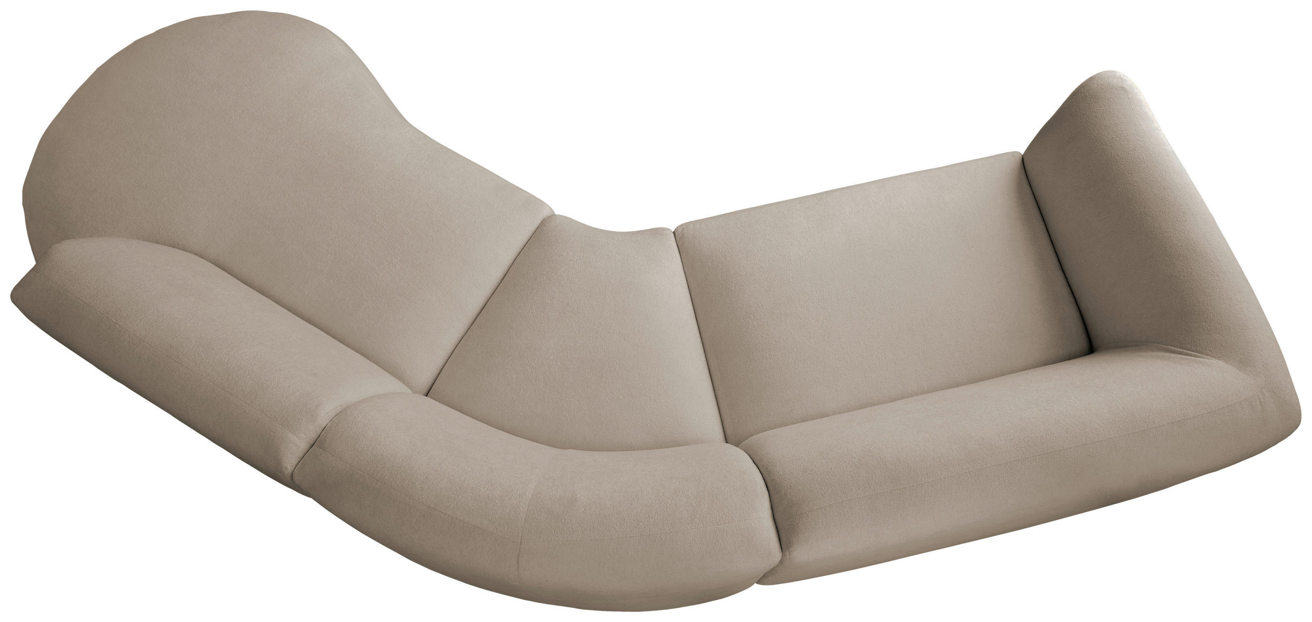 Thumbnail - Livetastic Ecksofa, Taupe, Textil, 4,5-Sitzer, Ottomane rechts, organische Form, 276x182 cm, seitenverkehrt erhältlich, ...