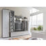 WOHNWAND Creme, Eichefarben - Eichefarben/Silberfarben, Design, Glas/Holzwerkstoff (327/217/49cm) - XORA