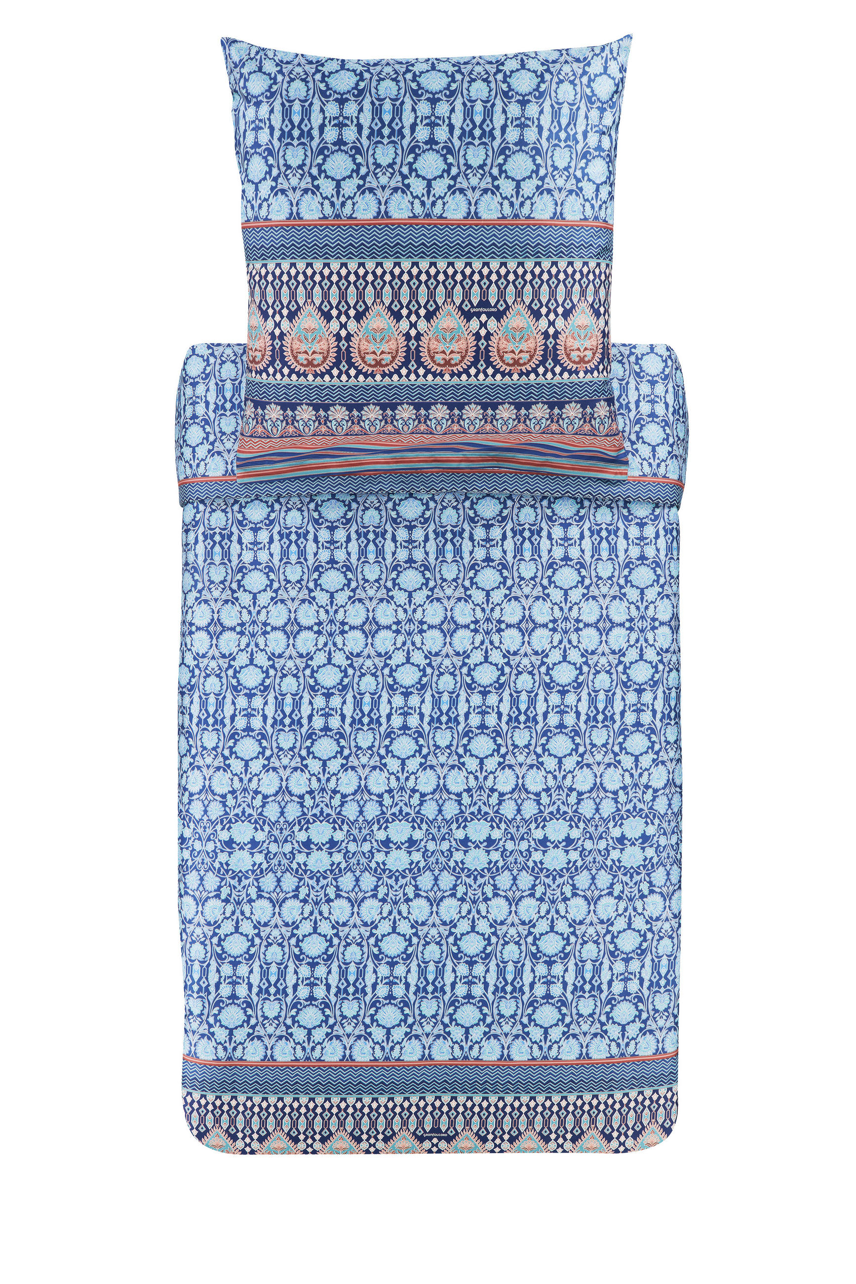 BETTWÄSCHE Mira Satin 200/200 cm  - Blau, Basics, Textil (200/200cm) - Bassetti