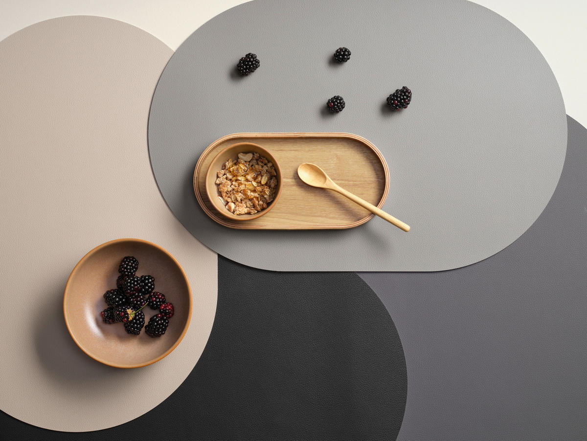 TISCHSET Kunststoff Grau 49,5/33 cm  - Grau, KONVENTIONELL, Kunststoff (49,5/33cm) - ASA