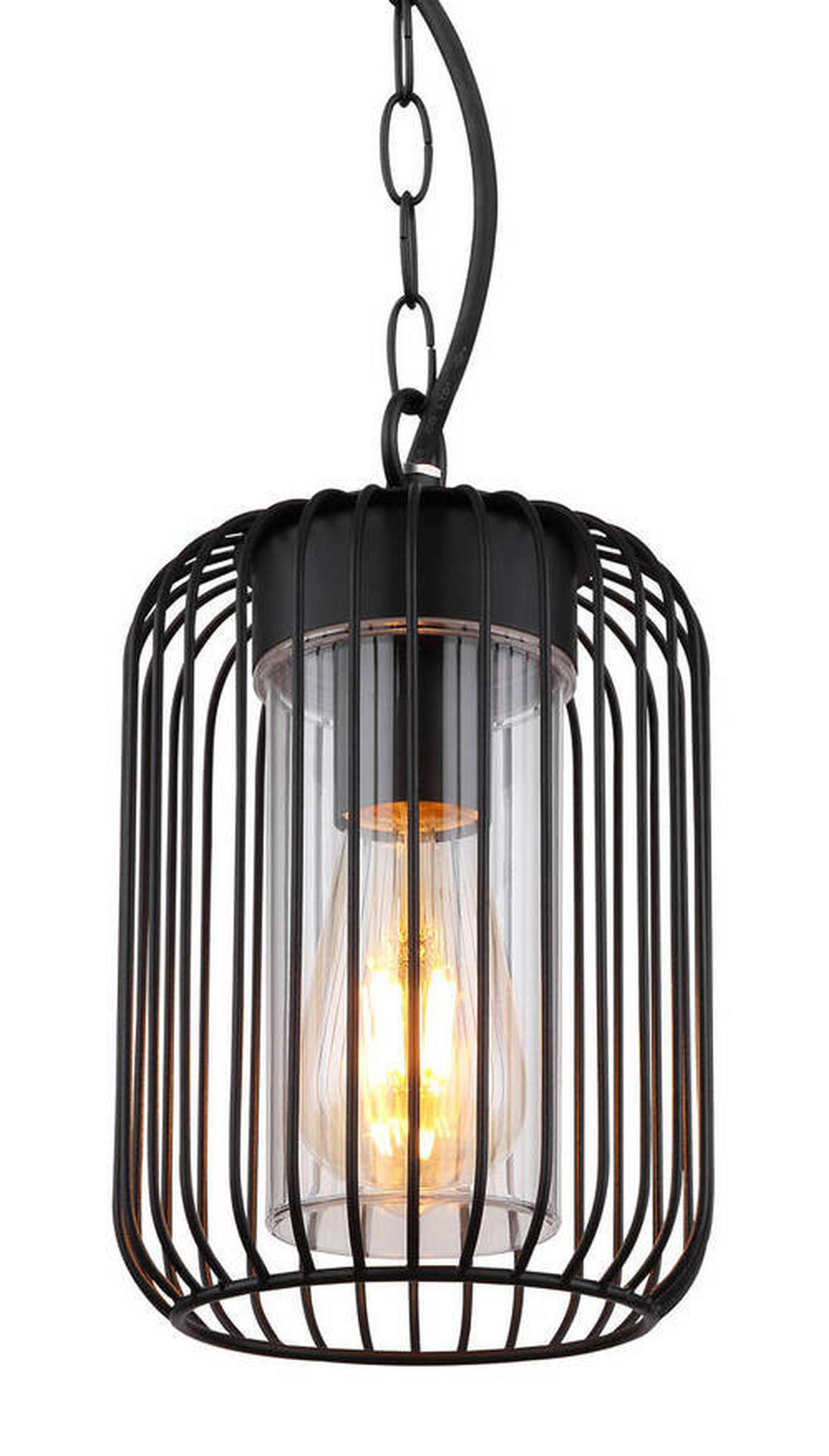 UTOMHUSLAMPA - klar/svart, Design, metall/plast (16/75,5cm) - Globo