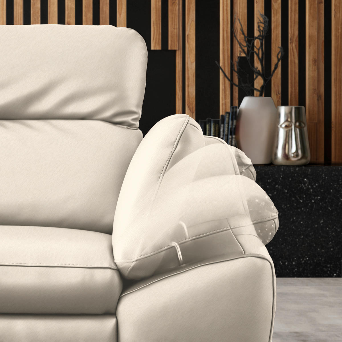 ECKSOFA in Echtleder Beige  183/286 cm  - Beige/Schwarz, Design, Leder/Metall (183/286cm) - Celina Home