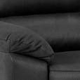 2-SITZER-SOFA Lederlook, Mikrofaser Grau  - Schwarz/Grau, KONVENTIONELL, Textil/Metall (160/102/96cm) - Carryhome