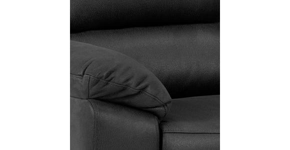 2-SITZER-SOFA Lederlook, Mikrofaser Grau  - Schwarz/Grau, KONVENTIONELL, Textil/Metall (160/102/96cm) - Carryhome