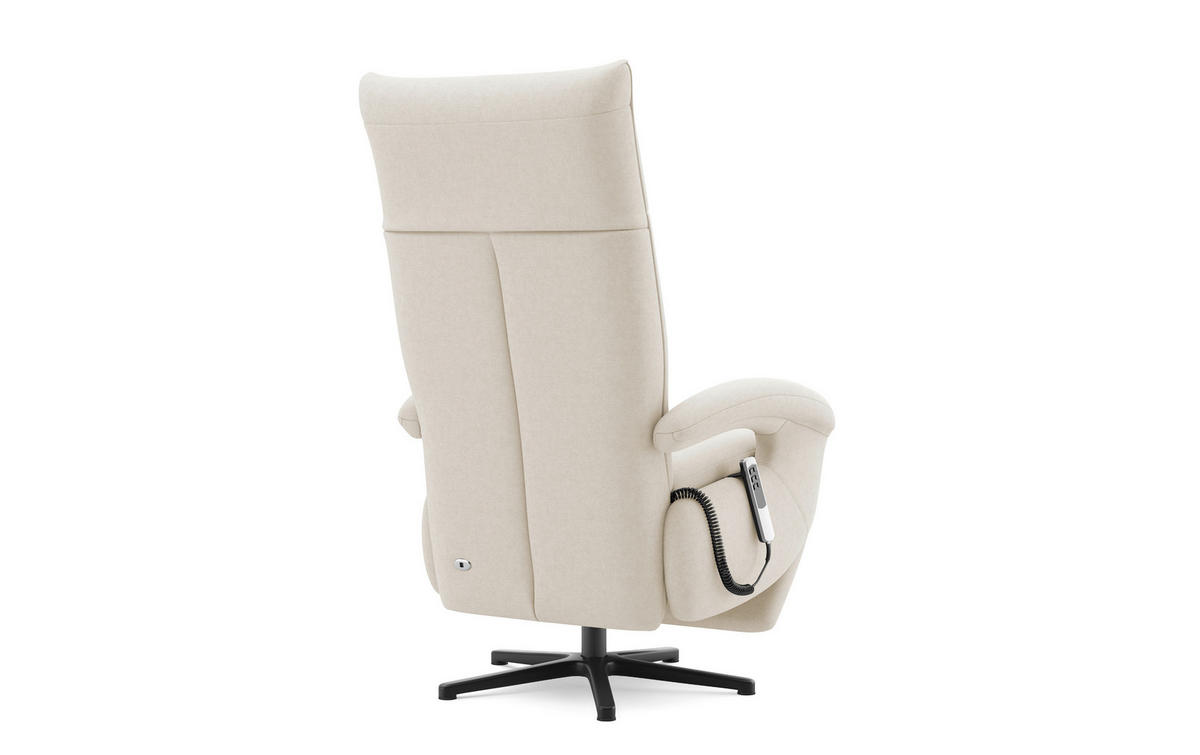 SESSEL in Flachgewebe Creme  - Creme/Schwarz, Modern, Textil/Metall (74/112/82cm) - Sit & More