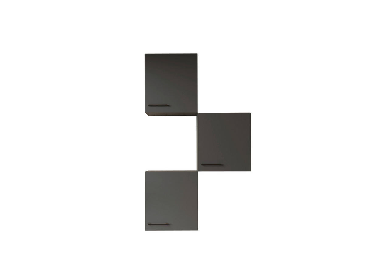 KUHINJSKA ZGORNJA OMARICA - siva/črna, Trend, kovina/leseni material (50/56,1/34,6cm) - Respekta