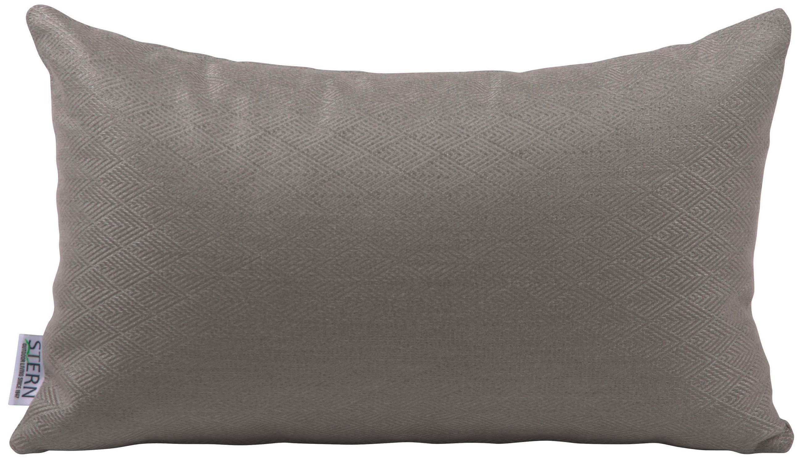 OUTDOOR-KISSEN Raute  - Hellgrau, Basics, Textil (35/55cm) - Stern