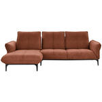 ECKSOFA in Webstoff Orange, Rostfarben  - Rostfarben/Schwarz, Natur, Textil (182/277cm) - Valnatura