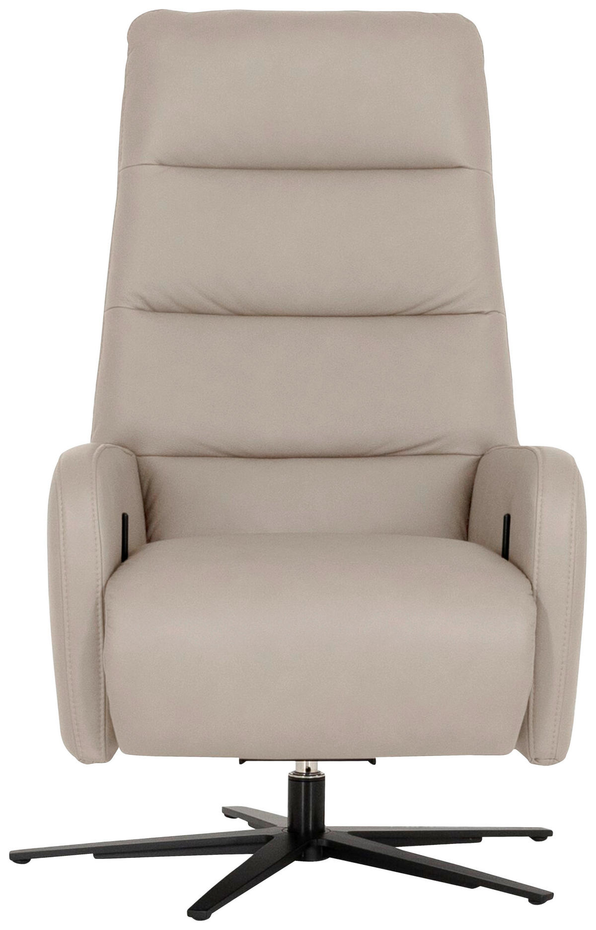 RELAXSESSEL Leder Beige  - Beige/Schwarz, Modern, Leder/Metall (66/110/83cm) - Joop!