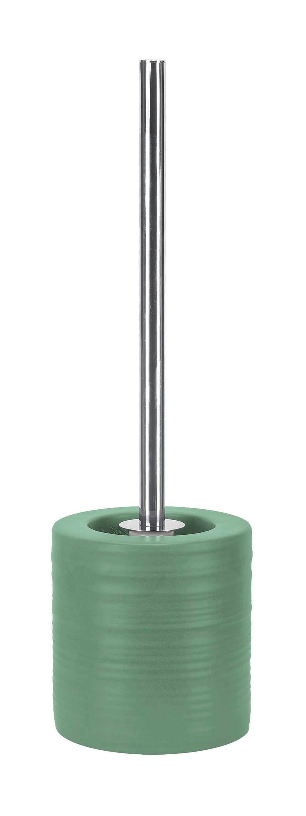 WC-BÜRSTENGARNITUR Kunststoff  Kunststoff   - Silberfarben/Grün, Design, Keramik/Kunststoff (12/36,5cm) - Kleine Wolke