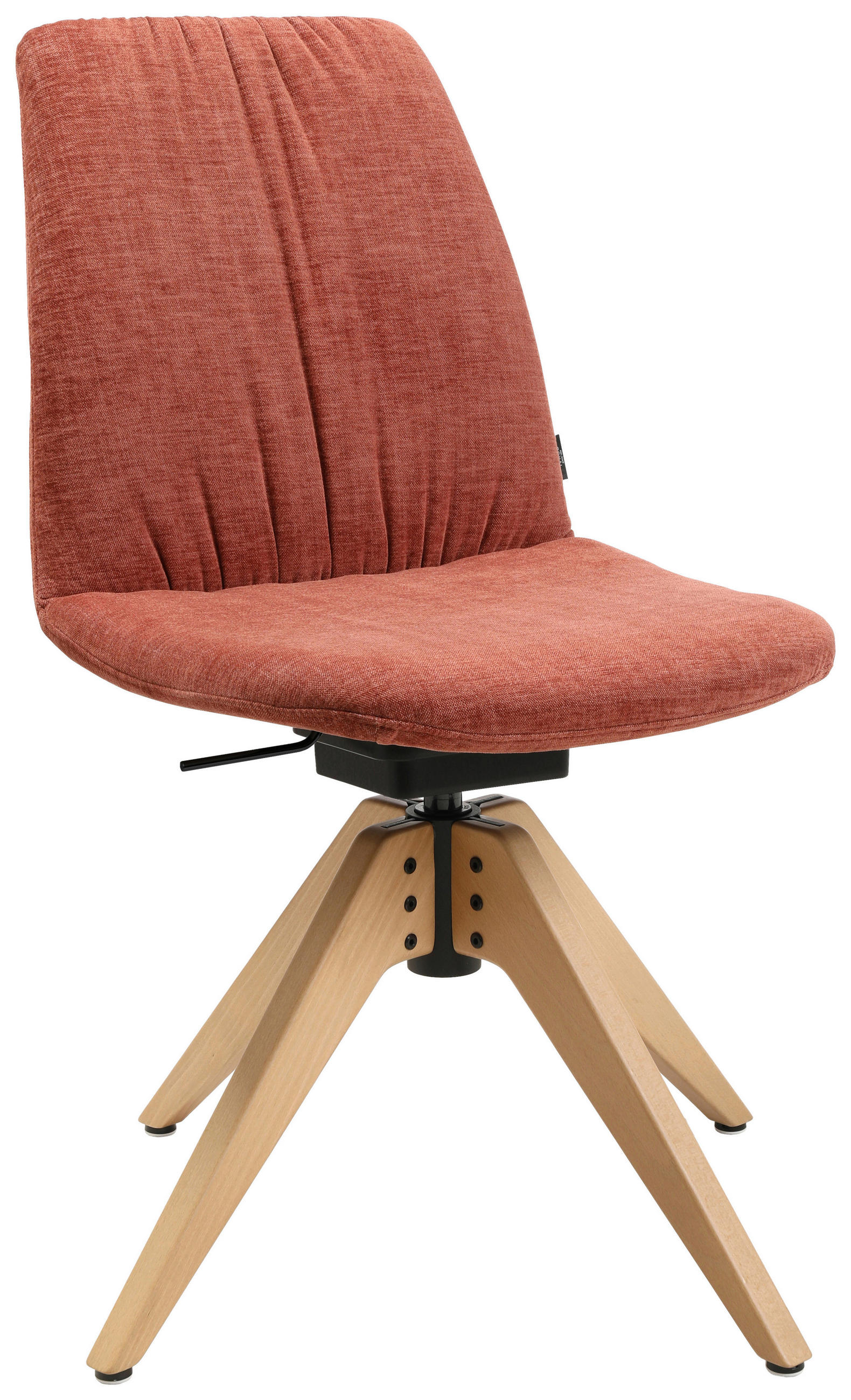 STUHL  in Flachgewebe Holz, Textil  - Eichefarben/Rot, Design, Holz/Textil (46/85-88/55cm) - Johann Jakob