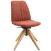 STUHL  in Flachgewebe  - Eichefarben/Rot, Design, Holz/Textil (46/85-88/55cm) - Johann Jakob