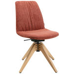 STUHL  in Flachgewebe Holz, Textil  - Eichefarben/Rot, Design, Holz/Textil (46/85-88/55cm) - Johann Jakob