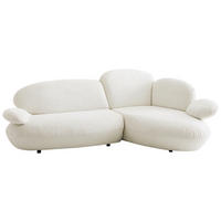ECKSOFA Weiß Chenille Rücken echt, Armteilverstellung  - Schwarz/Weiß, Design, Kunststoff/Textil (278/170cm) - Koinor