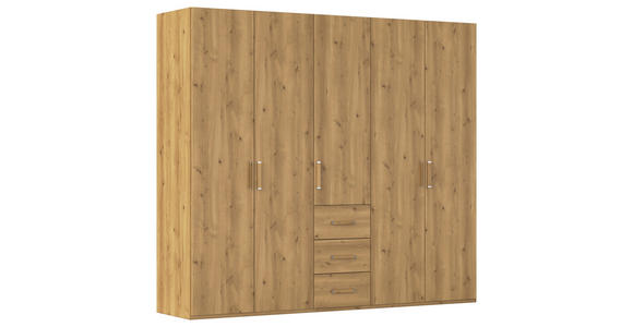 DREHTÜRENSCHRANK in Eichefarben - Eichefarben, Design, Holzwerkstoff/Kunststoff (251/223/60cm) - Novel