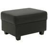 HOCKER Lederlook Schwarz  - Wengefarben/Schwarz, Design, Holz/Textil (67/41/52cm) - MID.YOU